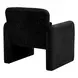 8028 Black Upholstered Accent Chair with Pillow