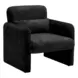8028 Black Upholstered Accent Chair with Pillow