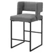 1249 Gray Upholstered Bar Stool Set of 2