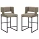 1250 Brown Upholstered Bar Stool Set of 2