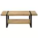 2884 Black and Brown Rectangular Coffee Table