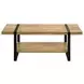 2884 Black and Brown Rectangular Coffee Table