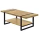 2884 Black and Brown Rectangular Coffee Table