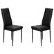 1270 Black Upholstered Dining Chair Set of 2