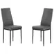 1272 Gray Upholstered Dining Chair Set of 2
