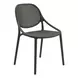 4019 Black Outdoor Stacking Dining Chair Set of 4