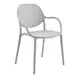 4021 Light Gray Outdoor Stacking Dining Chair Set of 4