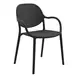 4024 Black Outdoor Stacking Dining Chair Set of 4