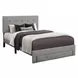 5900F Gray Full Upholstered Storage Platform Bed
