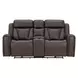 Maveric Bette Coffee Zero Gravity Triple Power Reclining Living Room Set with Drop Down Table and USB Charging