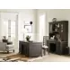 Heritage Timber Charcoal 66" Farmstead Executive Credenza and Hutch with LED