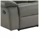 Murray Gray Leather 88" Reclining Sofa