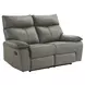 Murray Gray Leather 64" Reclining Loveseat