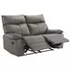Murray Gray Leather 64" Reclining Loveseat