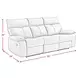 Murray Gray Leather 88" Reclining Sofa