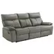Murray Gray Leather 88" Reclining Sofa