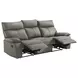 Murray Gray Leather 88" Reclining Sofa