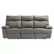 Murray Gray Leather 88" Reclining Sofa