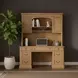 Winchester Natural Oak Credenza with Hutch