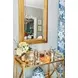 Waverly Gold Leaf Rectangular Floor Mirror With Curved Edges