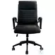 Dunwell Smooth Black Leather Desk Chair