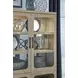 Greenvale Butternut 4 Glass Door Buffet Curio with LED Light