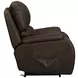 Brookings Brown Power Lift Recliner with Heat and Massage