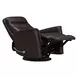 Novara Milan Brown Leather Swivel Glider Recliner