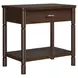 Verge Handcrafted Walnut 1 Drawer Open Nightstand
