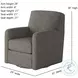 Flash Dance Berber Sterling Swivel Glider