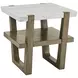 Perth White Rectangular Marble Ocassional Table with Casters