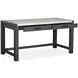 Plum Creek Ravenwood Black and White 60" Marble Top Writing Desk