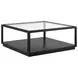 Glaze Onyx Square Glass Top Cocktail Table