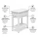 Riviera Blanc Rectangular Chairside Table