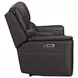 Eldridge Steamboat Brown Leather 76" Zero Gravity Power Reclining Loveseat with Console and USB Charging