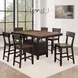 Bermuda Black 24" Short Back Counter Height Stool Set of 2