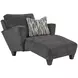 Wowza Dusk Gray 63" Chaise with Pillow