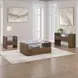 Garland Toffee Rectangular Glass Top Sofa Table