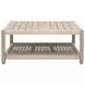 Wrap Oat and Washed Ever Teak Outdoor Square Coffee Table