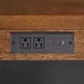 Avery Rich Medium Brown 60" Writing Desk with USB Charging