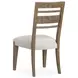Plum Creek Gray Upholstered Ladder Back Side Chair Set of 2