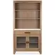 Plum Creek Sierra Brown 2 Glass Door Display Cabinet with LED