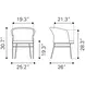 Freycinet Natural Outdoor Dining Chair Set of 2