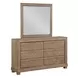 Montana Sand 6 Drawer Dresser and Mirror