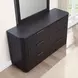 Henry Espresso 6 Drawer Dresser and Rectangular Mirror