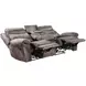 Nashville Gray Manual Reclining 88" Sofa with Drop-Down Console and USB Charging