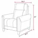 Conrad Napa Copper High Leg Power Recliner with USB Charging