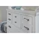 Harborwick White Dove 7 Drawer Dresser with Rectangular Mirror