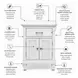 Bay Harbor Distressed White 1 Drawer and 2 Door Nightstand