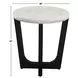 Chrissy White Round Marble Top End Table